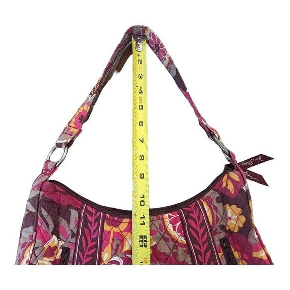 Vera Bradley Carnaby Lisa B. Shoulder Bag Purse Tote Magenta Floral Quilted - Picture 5 of 8